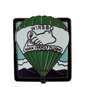 Vintage Wirsbo Warm Friendly Floors 1996 25th KAIBS Hot Air Balloon Enamel Pin